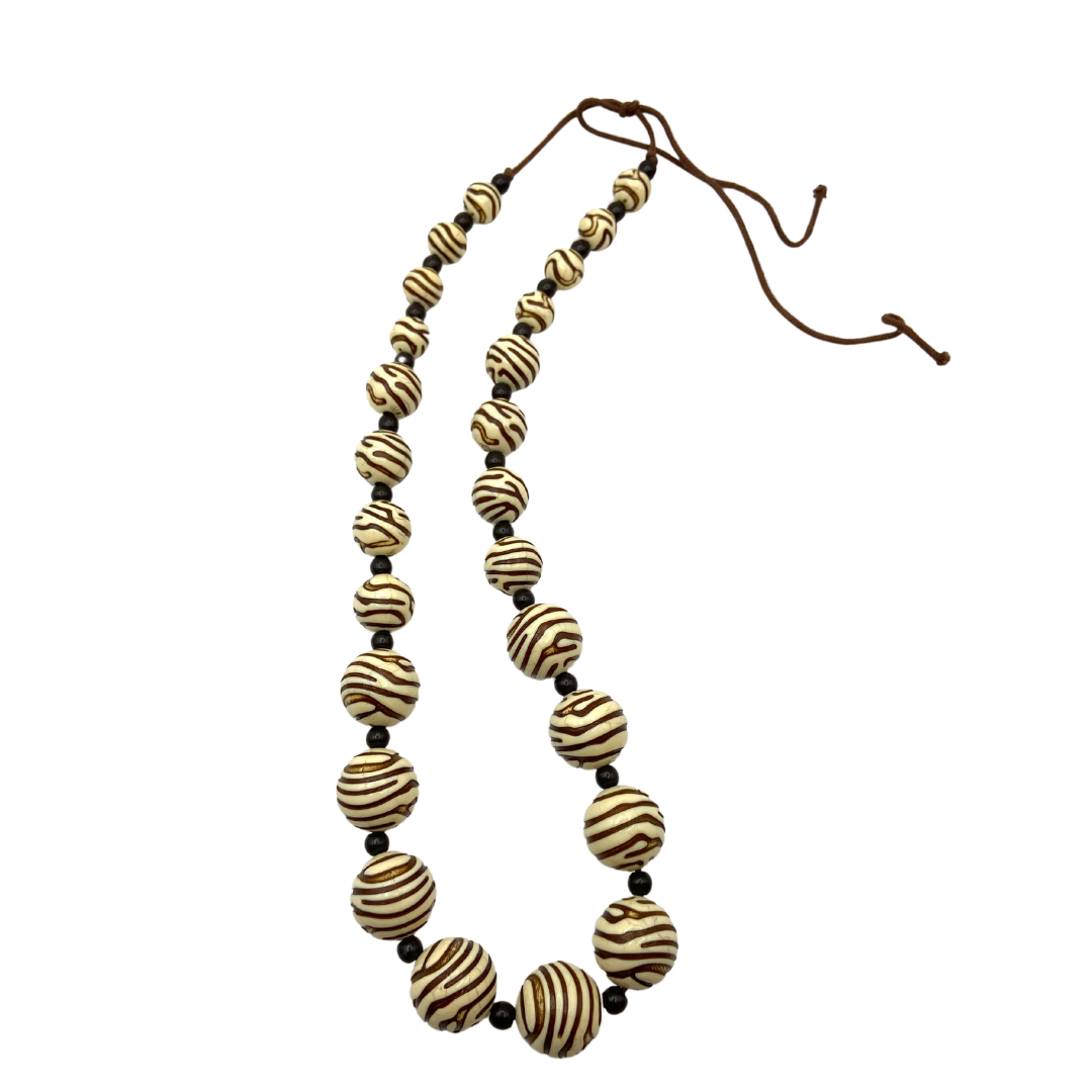 Vintage Safari  Beaded Necklace
