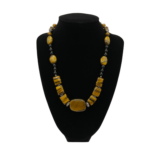 Tiger Eye Color Style Necklace
