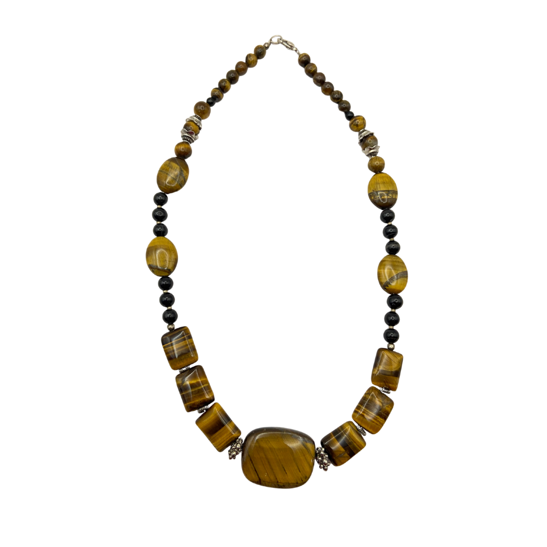 Tiger Eye Color Style Necklace
