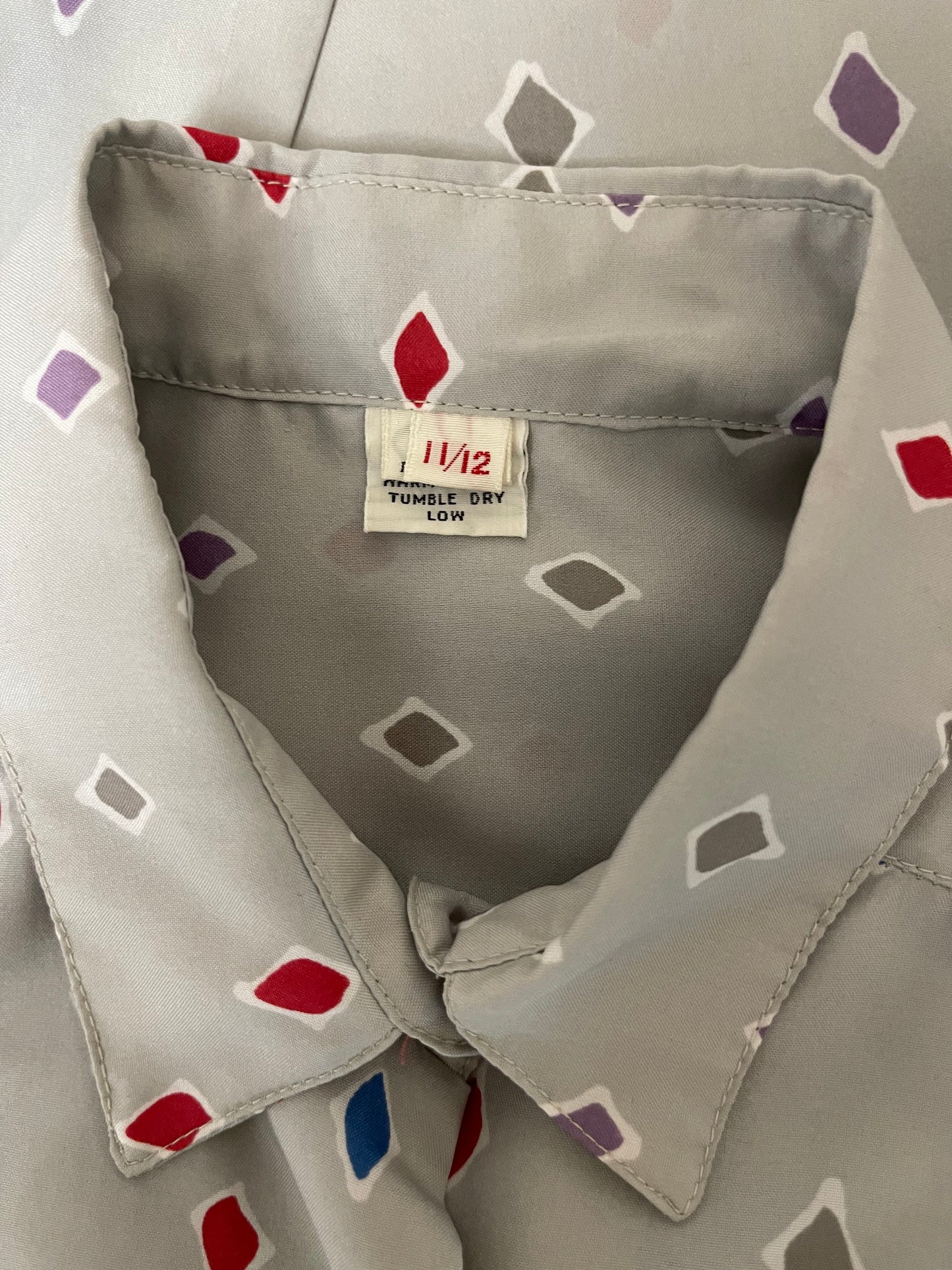 Camisa drapeada vintage con botones