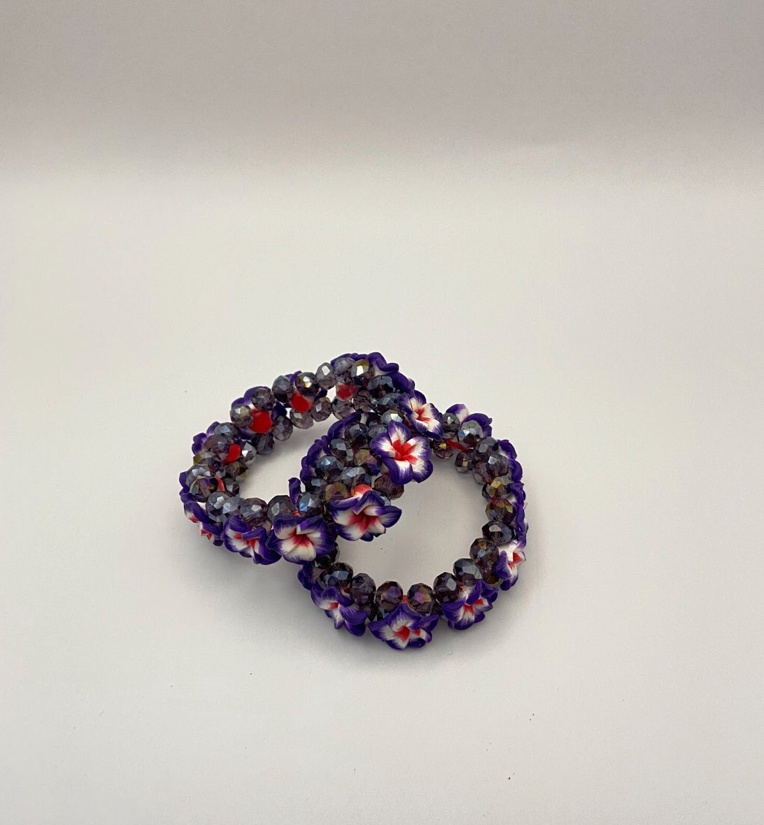 Purple Hawaiian Stretch Bracelet