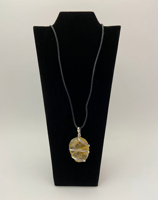 Amber Color Pendant Necklace