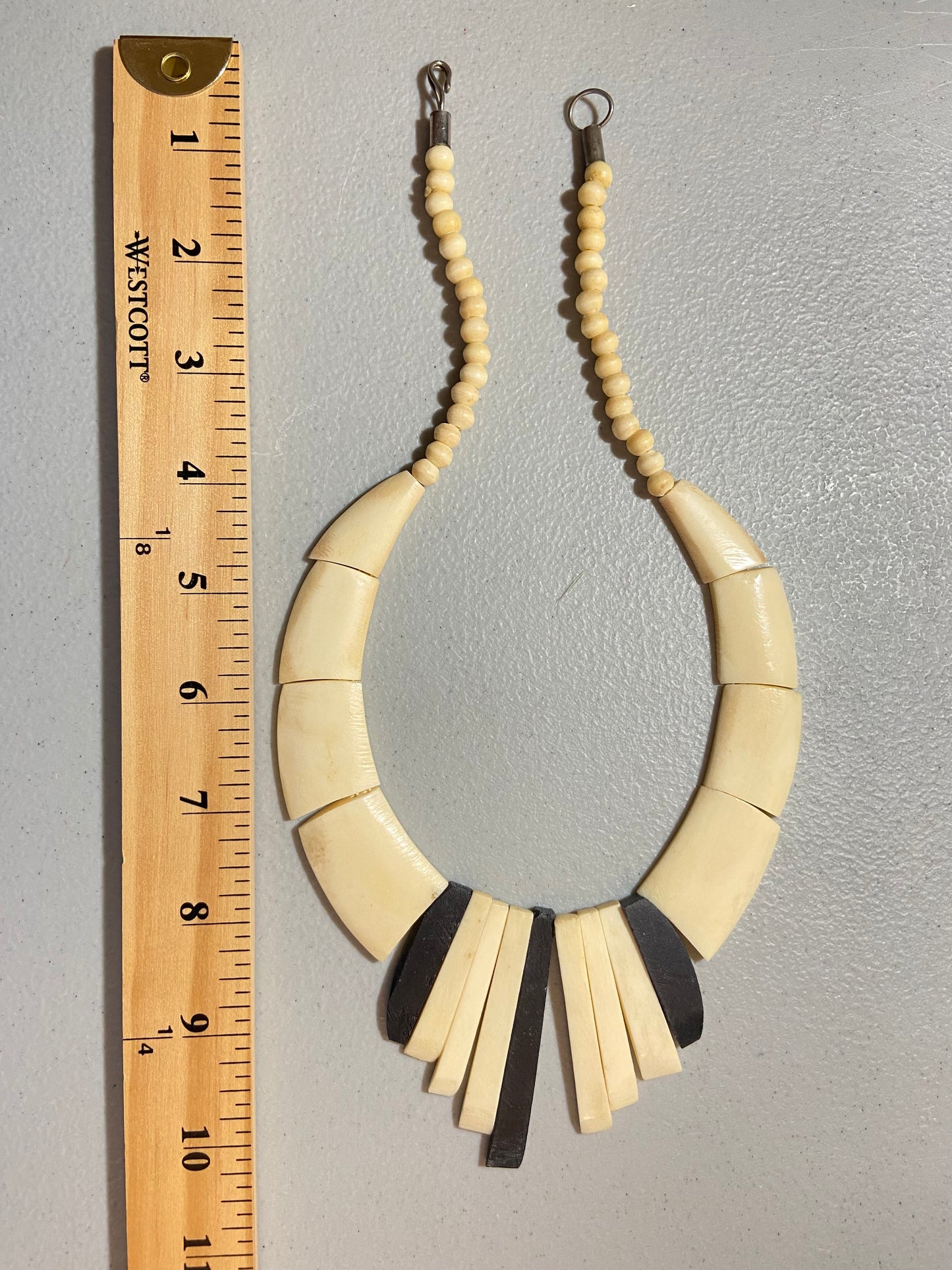 Bone White/Black Necklace