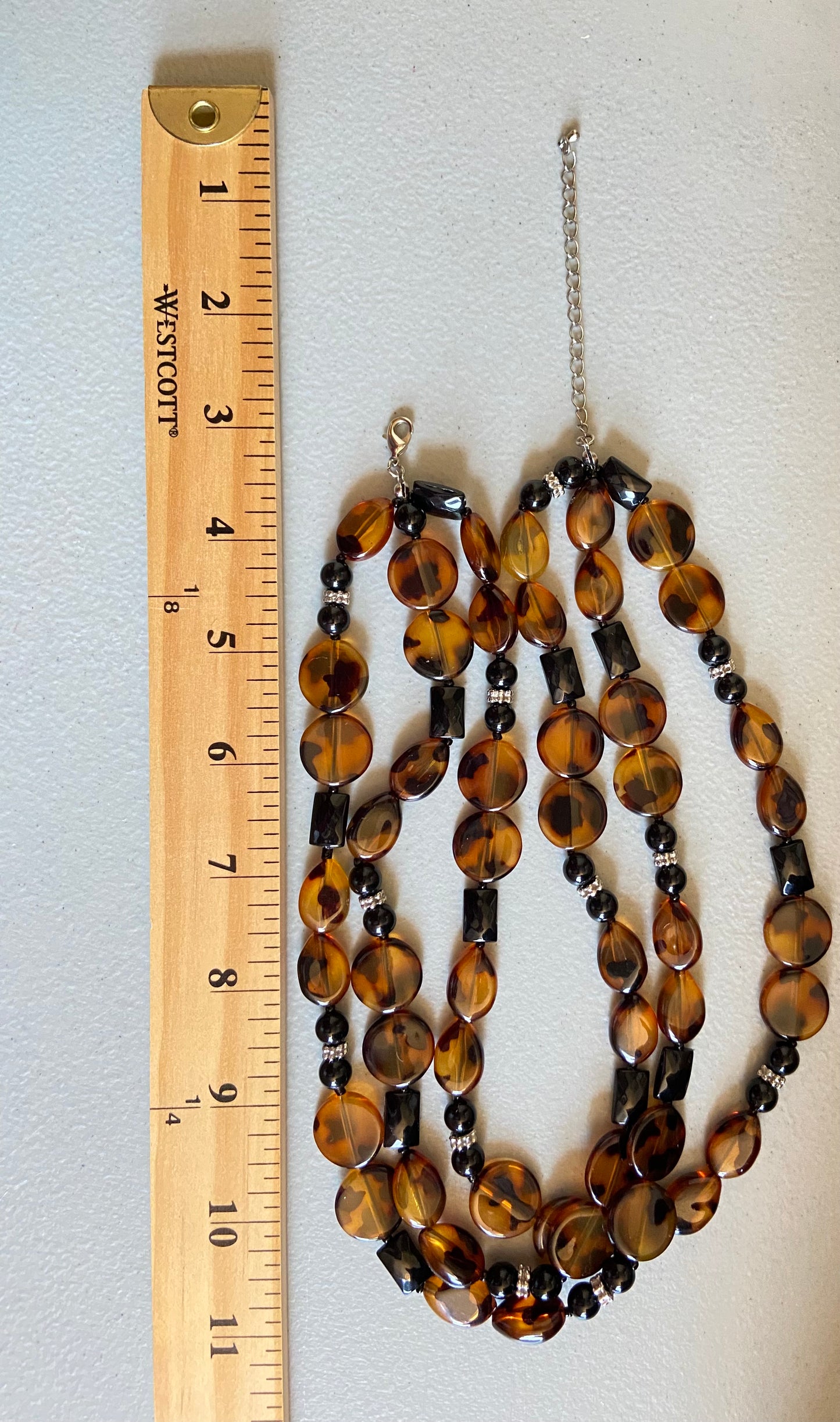 Multilayer Faux Tortoise Beads Necklace