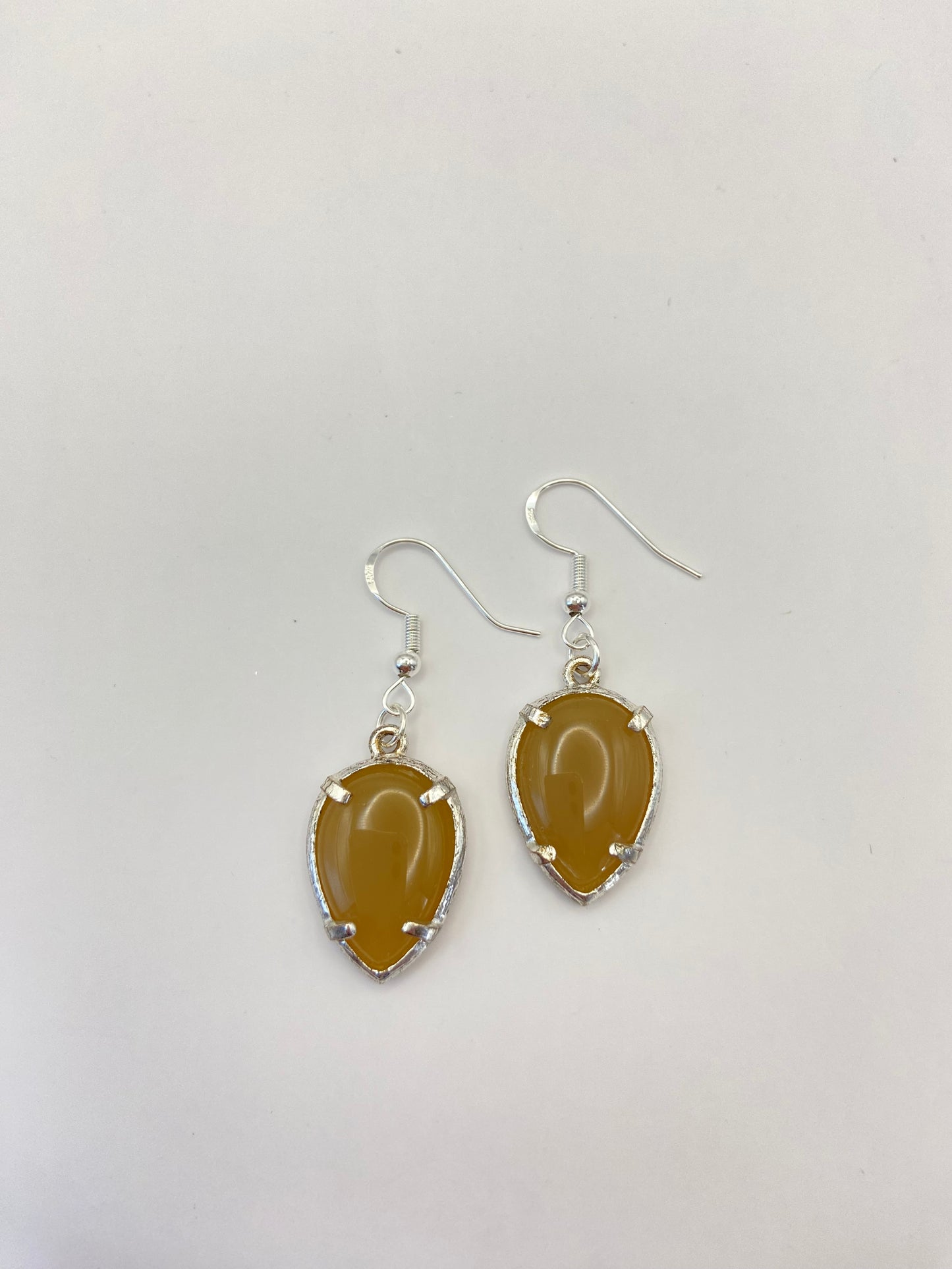 Amber Color Earrings