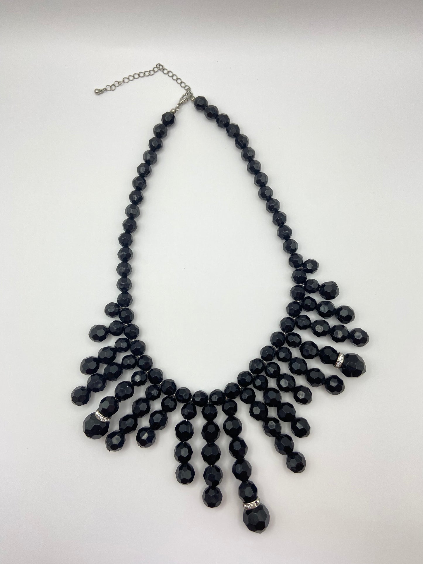 Faceted Bead Bib Necklace