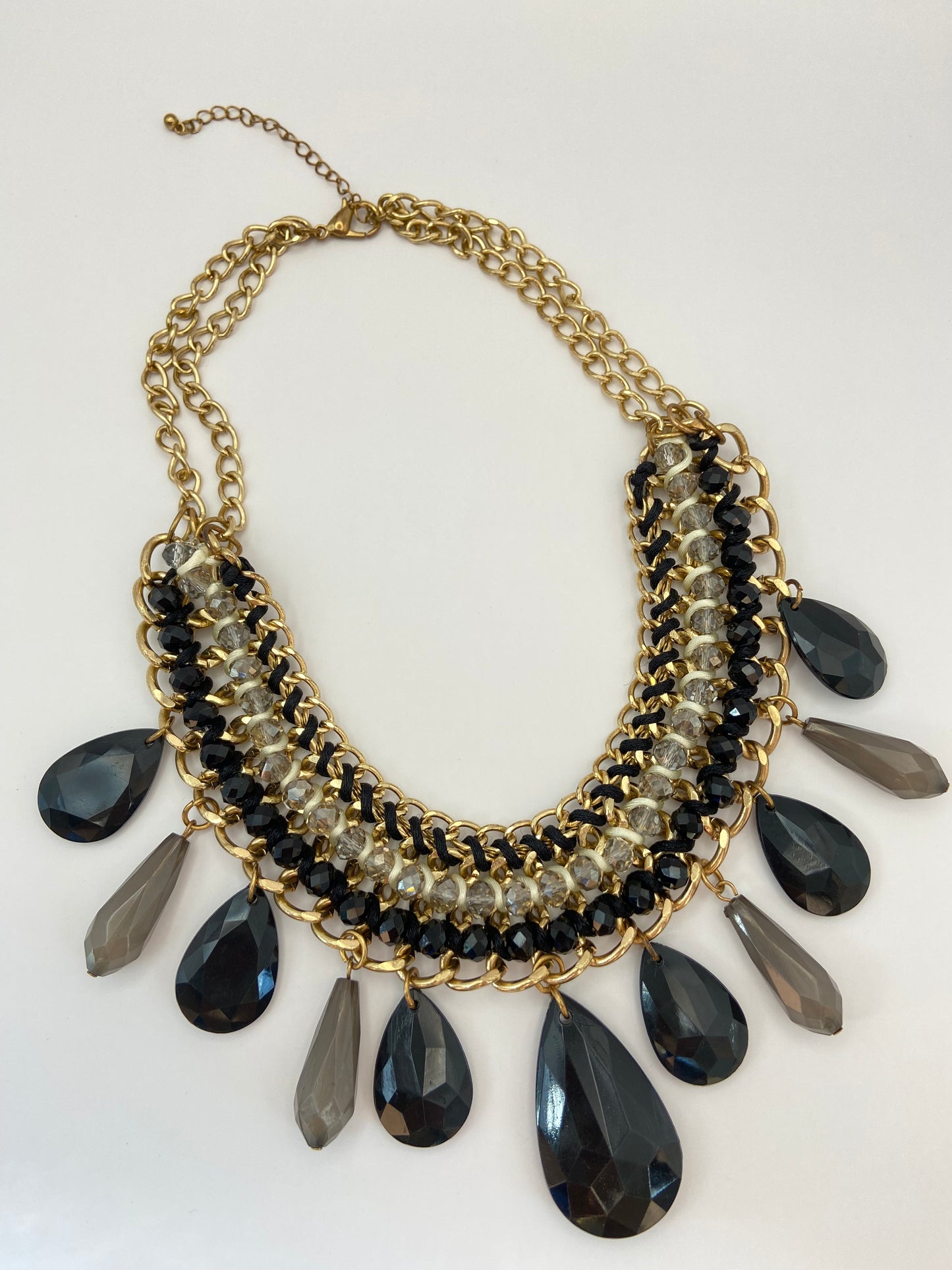 Gorgeous Black & Gold Multilayer Necklace