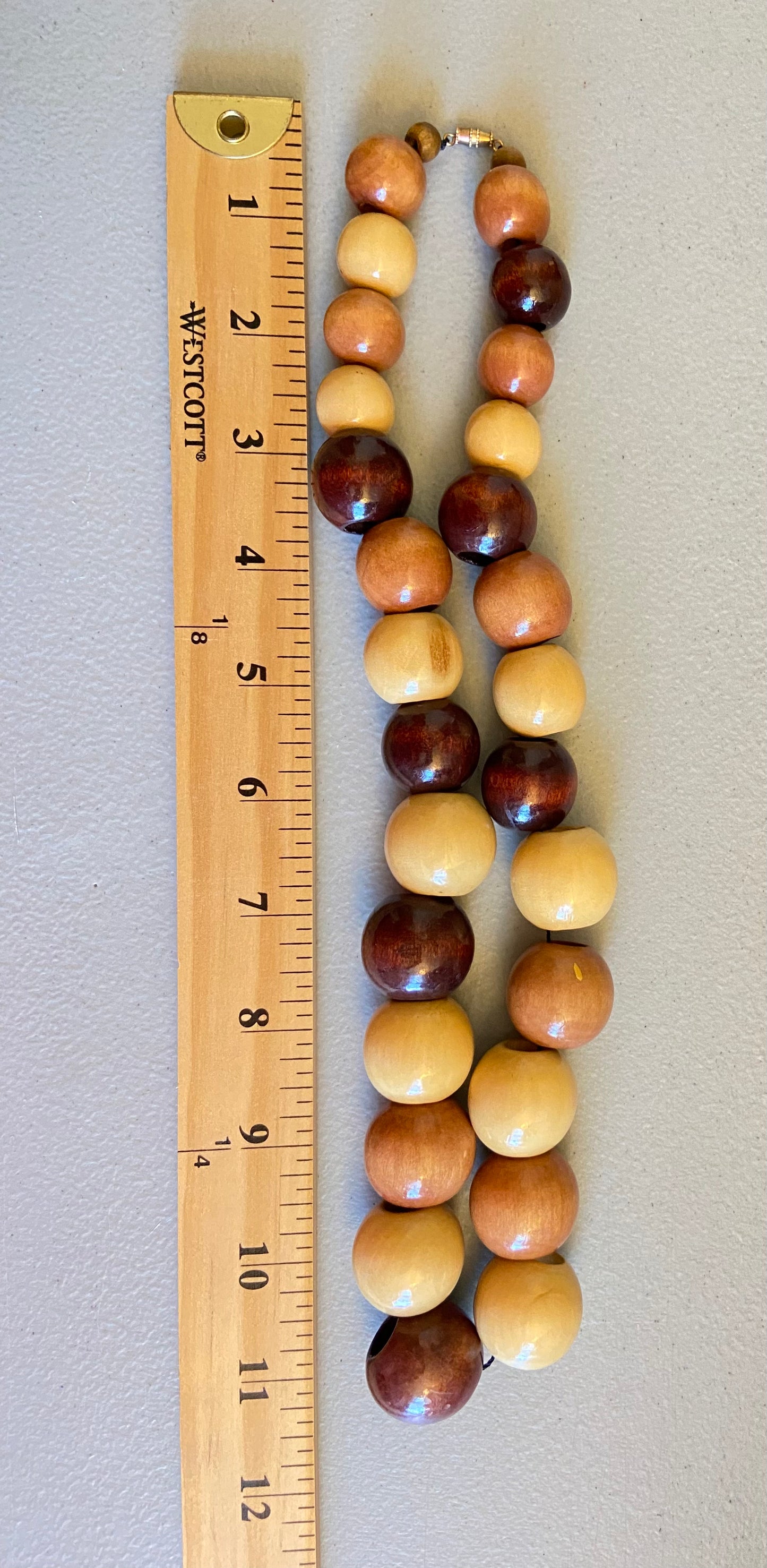 Chunky Wood Bead Necklace
