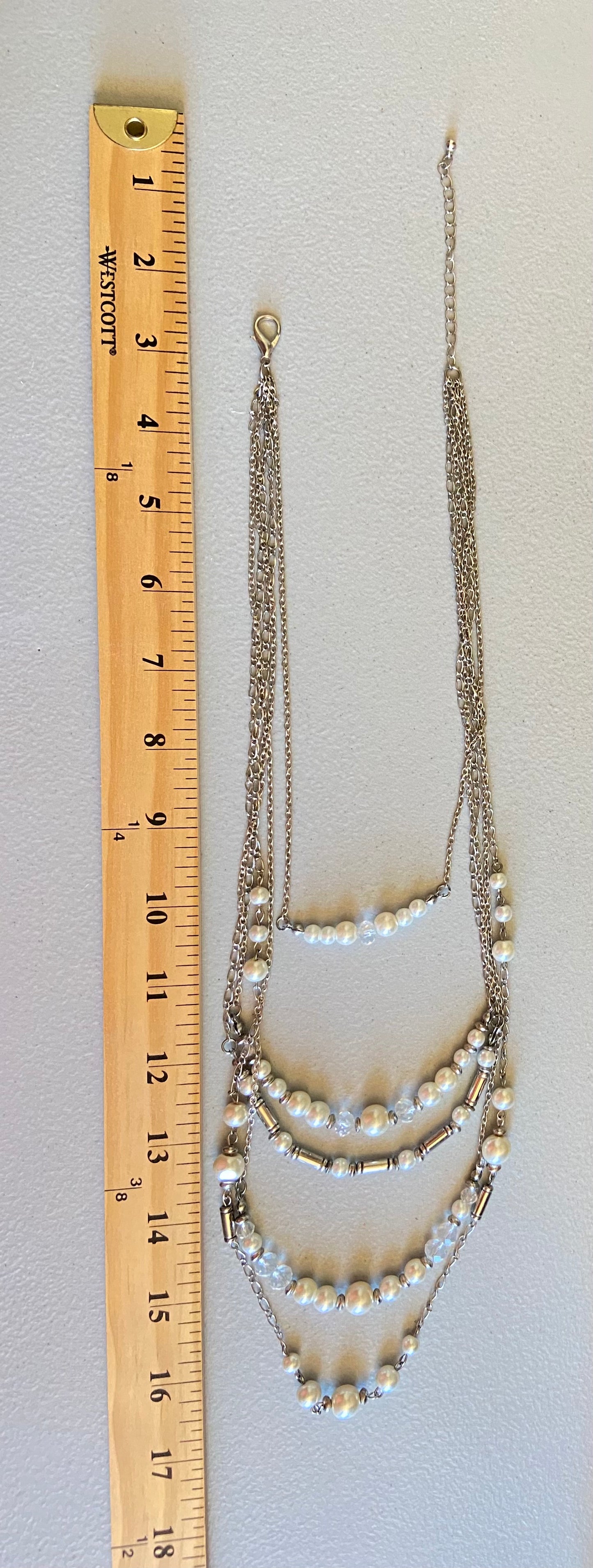Cascade Faux Pearls Necklace