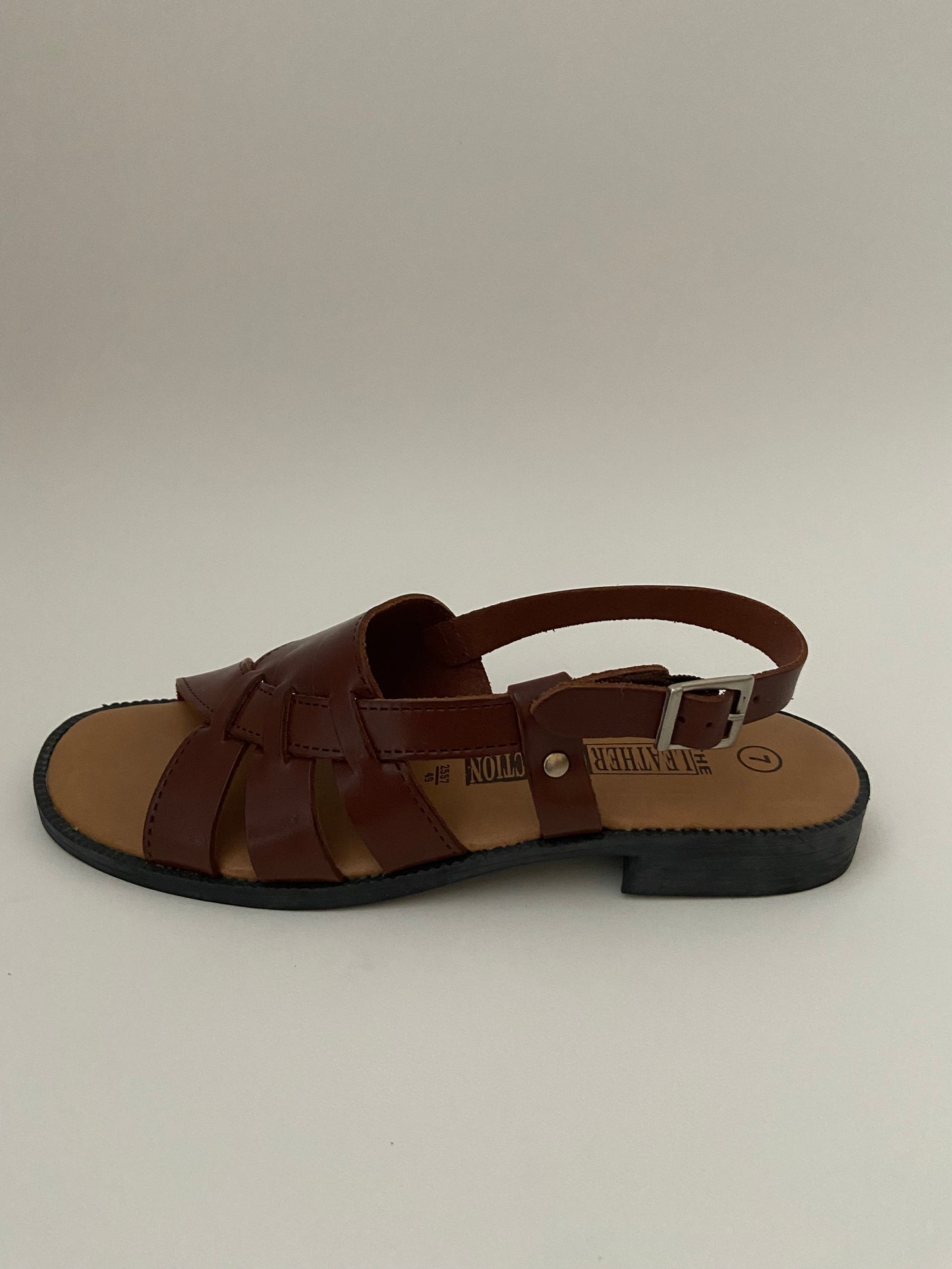 Ankle Strap Leather Sandals