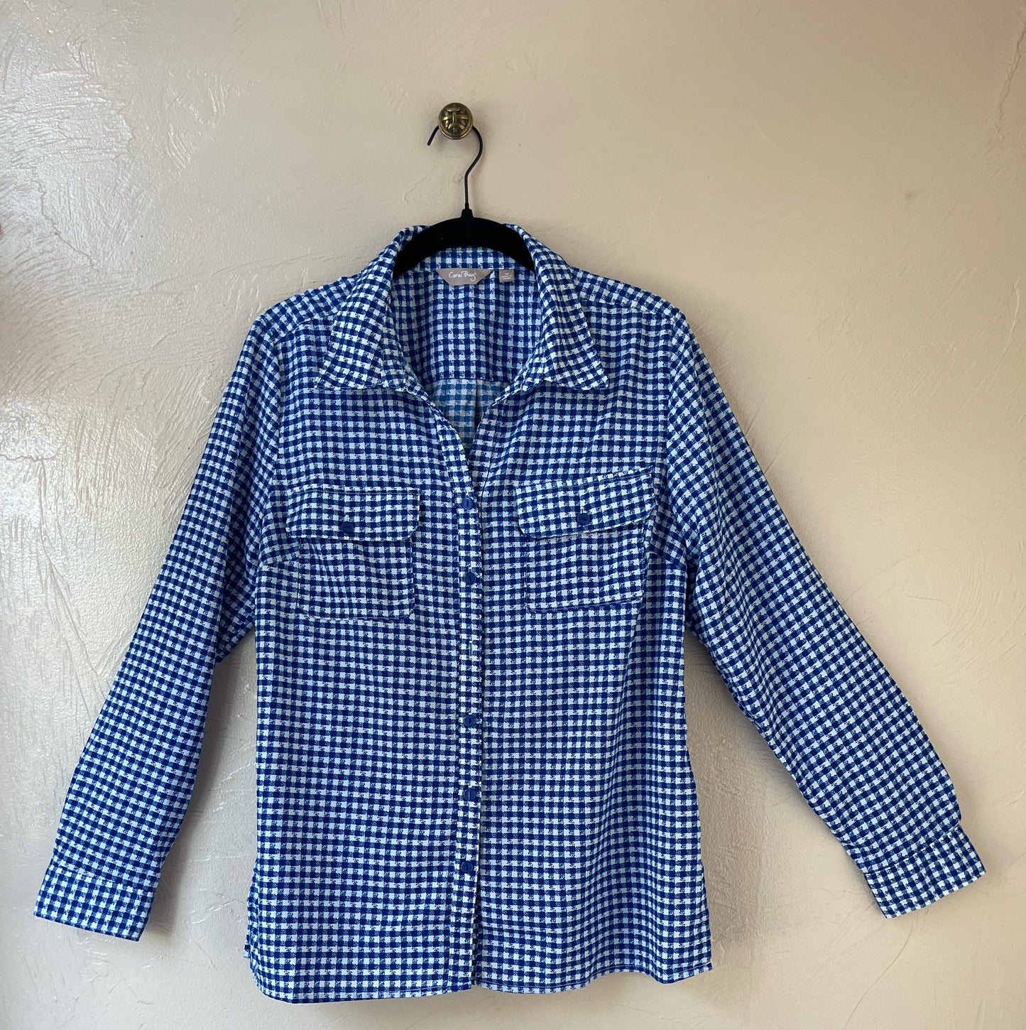 Gingham Button Down Top