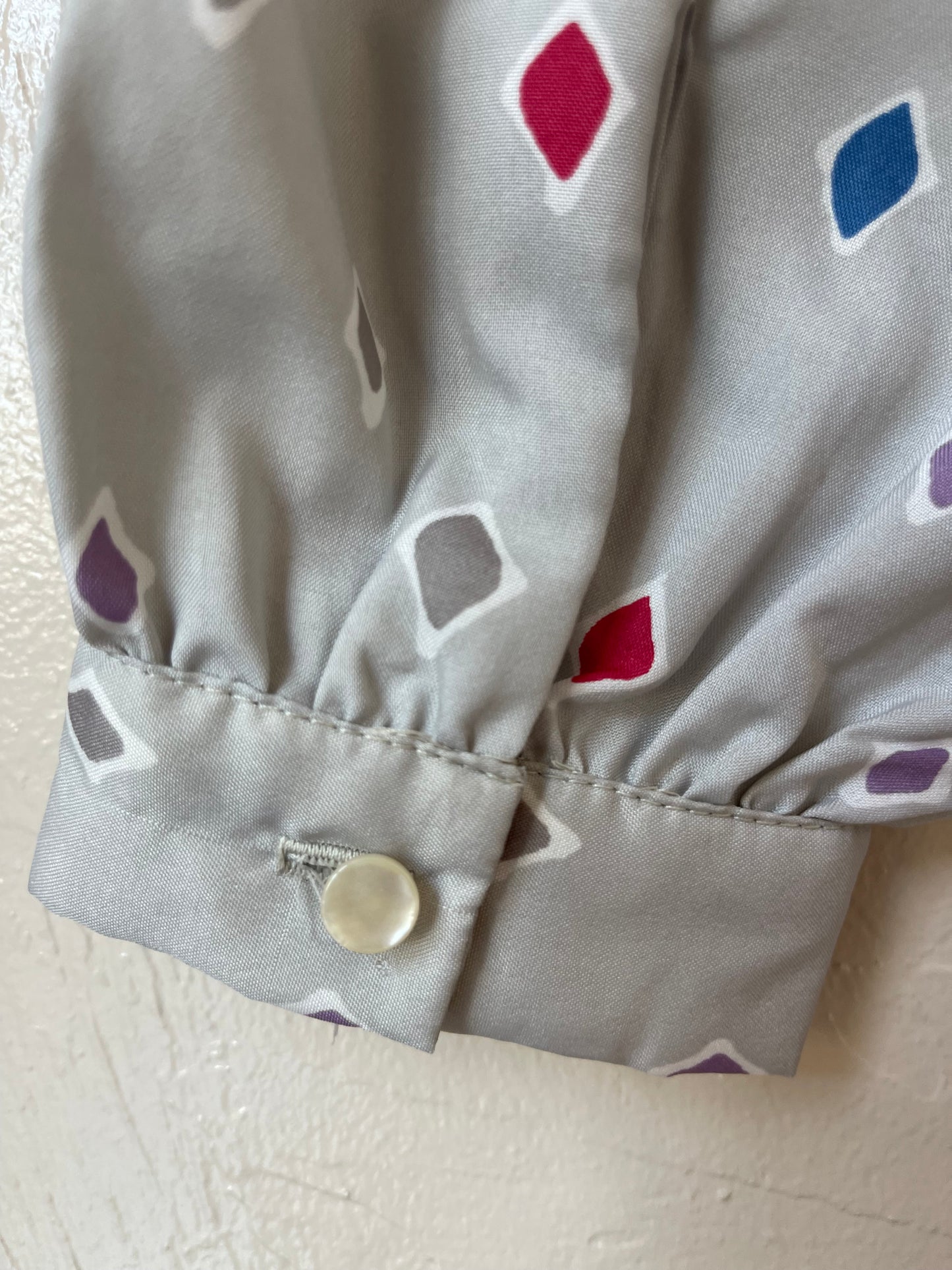 Camisa drapeada vintage con botones