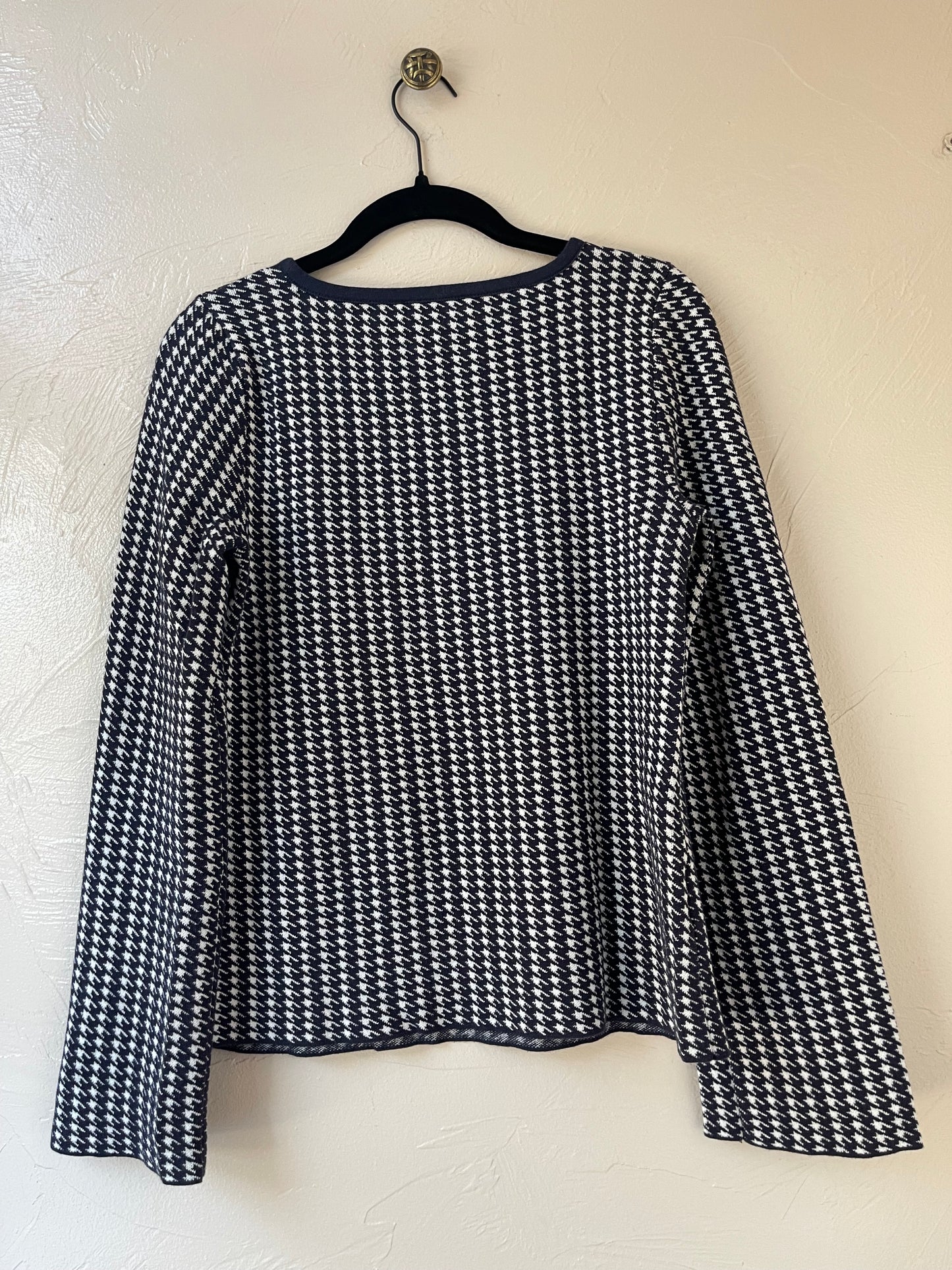 Cotton Houndstooth Sweater