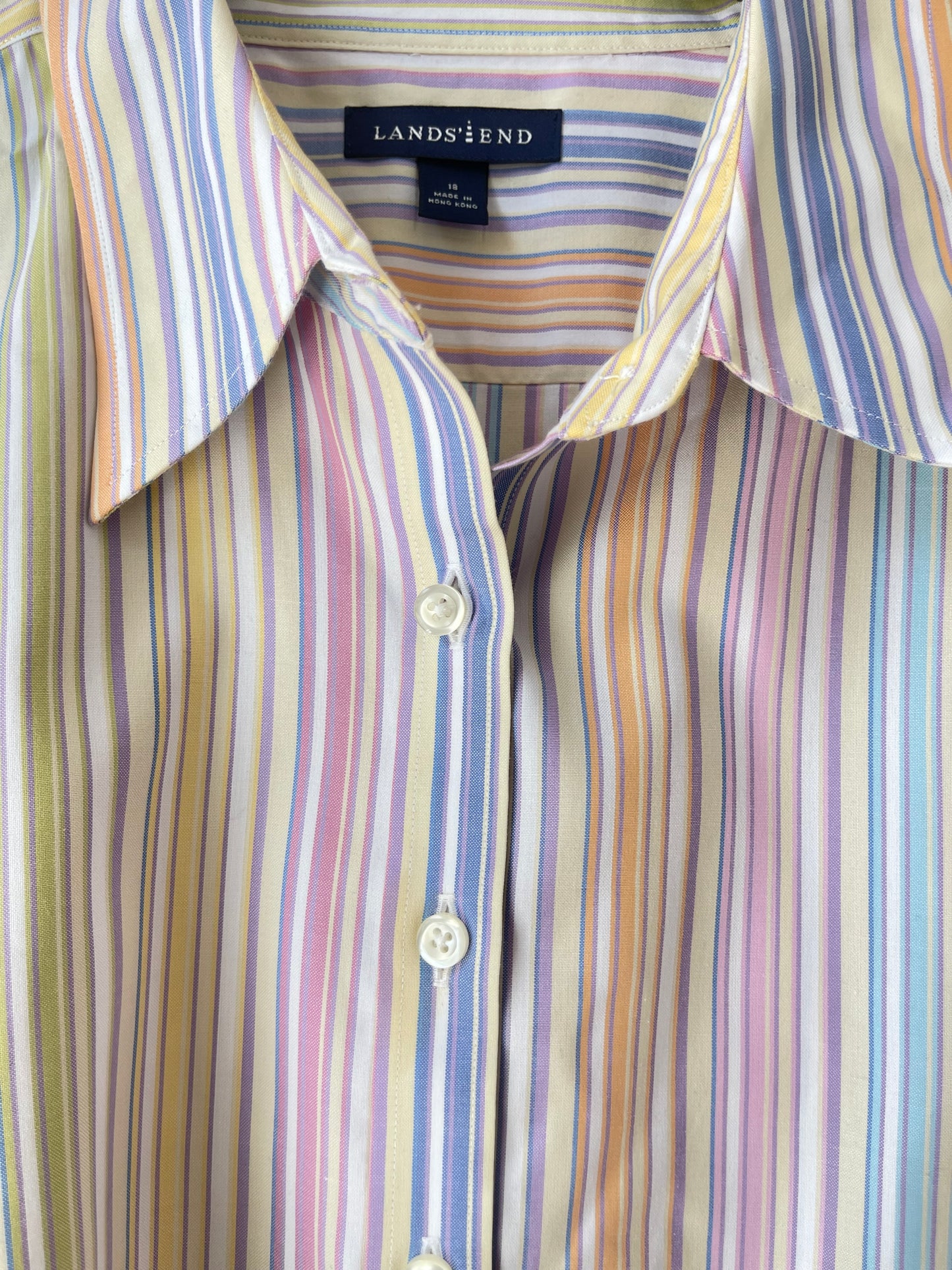 Pastel Color Stripes Button Down Shirt