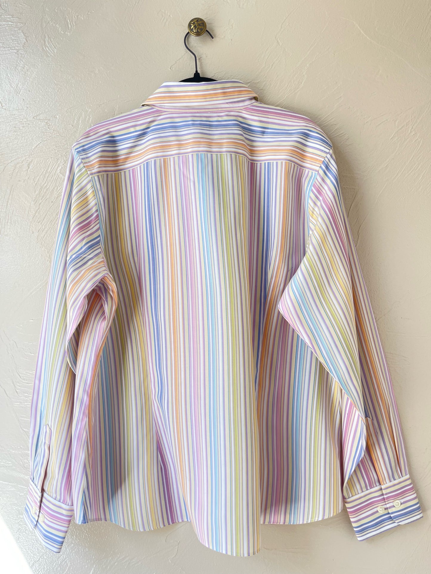 Pastel Color Stripes Button Down Shirt