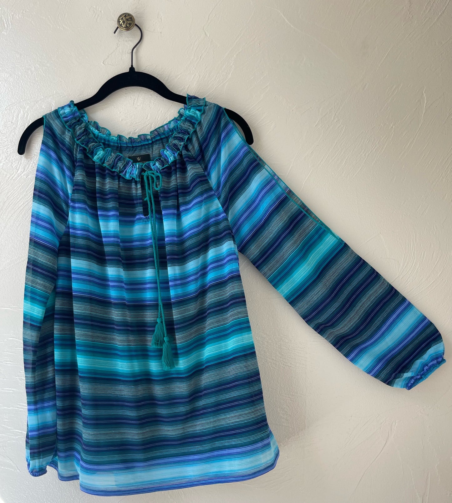 Multicolored Stripes Gypsy Style Shirt