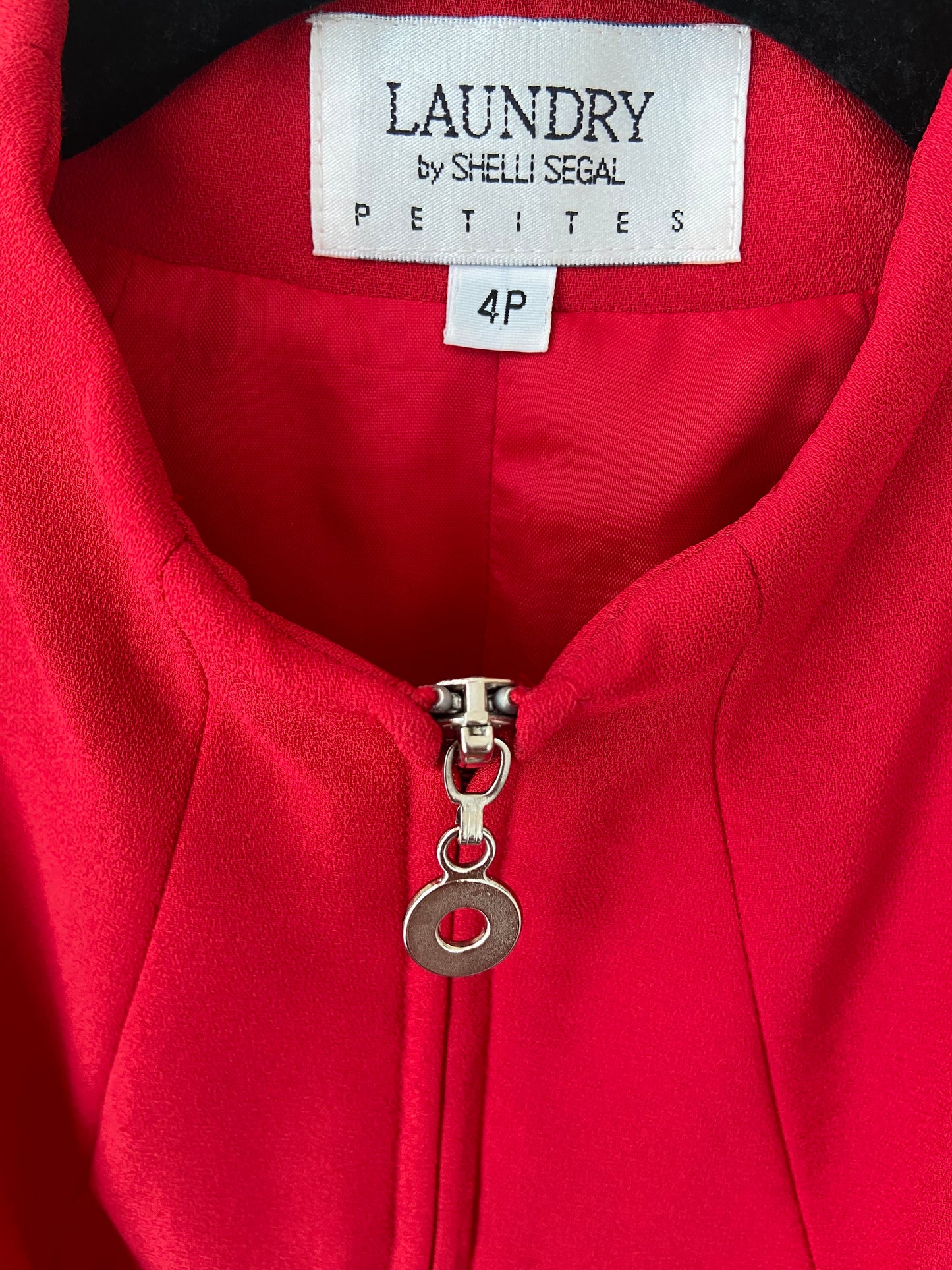 Red Front Zipper Dress