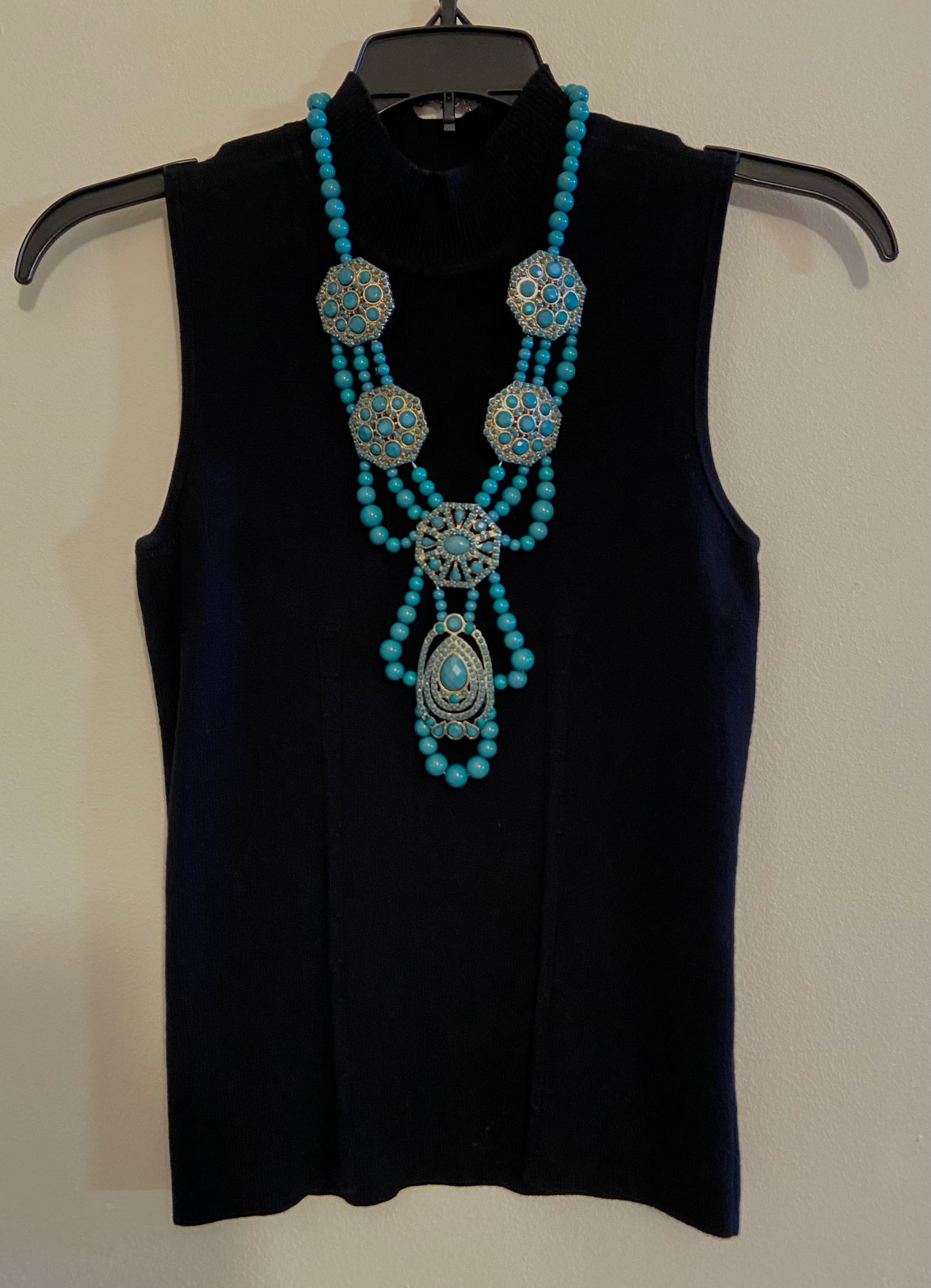 Stunning Teal & Gold Necklace
